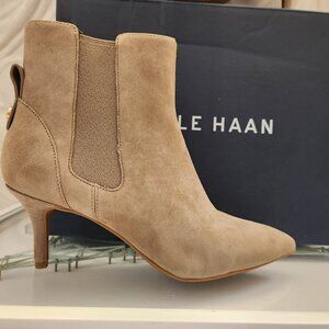 Cole Haan "Go-To Park" Suede Leather Booties. NIB. Size 6